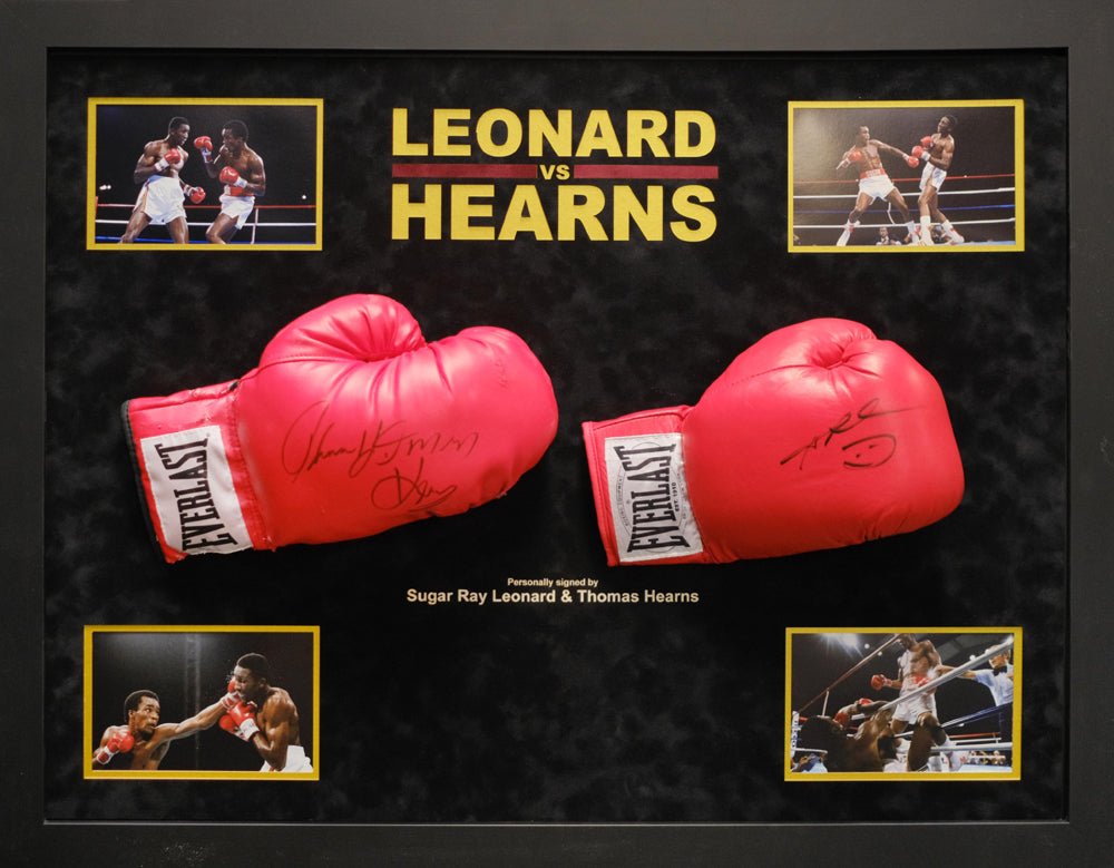 Sugar Ray Leonard VS Thomas Hearns - Memorabilia Framers Shop